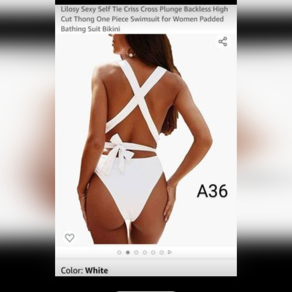 Brand New Lilosy Self Tie Swimsuit Large A36